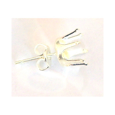 Boucle Strass 1028 ss39 8mm Argenté (x2) Boucle Strass 1028 ss39 8mm Argenté (x2)