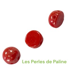 Perle Cabochon 2 trous Red...