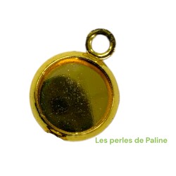 Support Pendentif pour Strass 8mm Gold (x4)