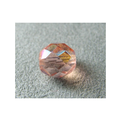 Facettes en verre de Bohême 10mm Light Peach AB (x1)