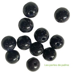 Perle 6mm Blue Gold Stone (x1)