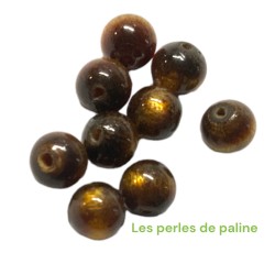Perle 6mm Nacre Brune (x1)
