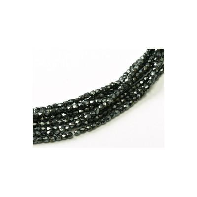Facettes en verre de Bohême 2mm Jet Hématite (X1200) Facettes en verre de Bohême 2mm Jet Hématite (X1200)