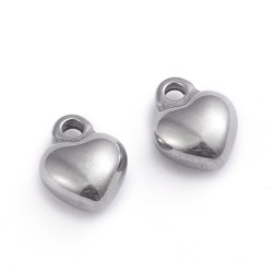 Breloque Coeur bombé 7x8mm...