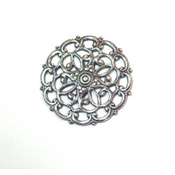 Estampe ronde vieil argent 22mm (X1)