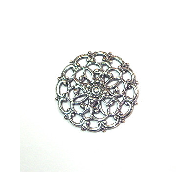 Estampe ronde vieil argent 22mm (X1) Estampe ronde vieil argent 22mm (X1)
