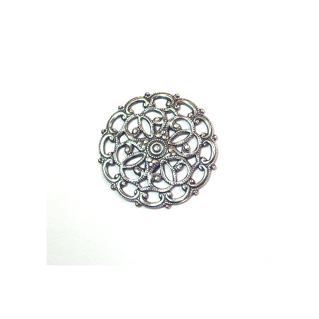 Estampe ronde vieil argent 22mm (X1)