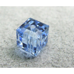 Perle cube en cristal Swarovski 5601 6mm Light Sapphire (x1)