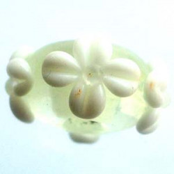 Perle rondelle Blanche 16X12mm(x1)