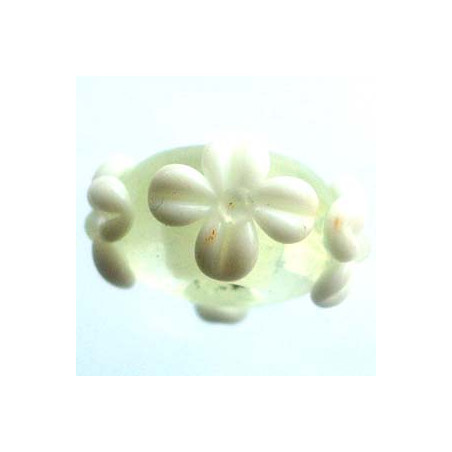 Perle rondelle Blanche 16X12mm(x1)