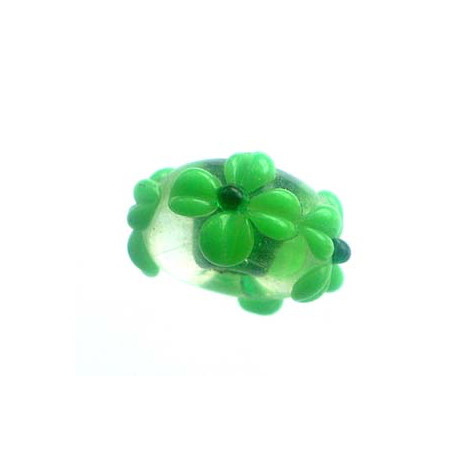 Perle rondelle Vert pomme 16x8mm (X1)