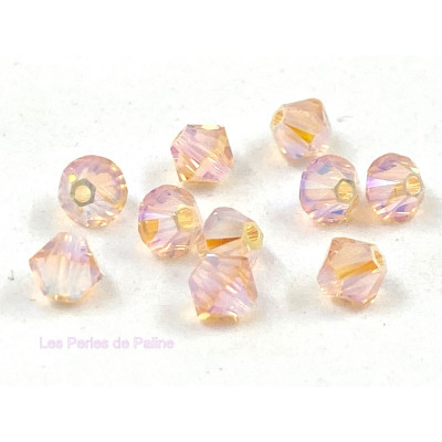 Toupies 4mm Light Peach AB2X - réf. 5328 Xilion (x20) Toupies 4mm Light Peach AB2X - réf. 5328 Xilion (x20)