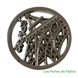 Cabochon métal Paris 33 mm...