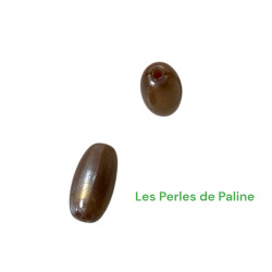 Résine Brun Oval 10x6mm (x1)