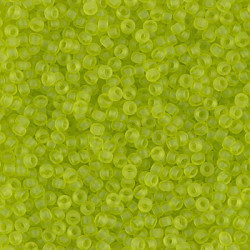 R11-0143F Rocailles 11/0 Chartreuse Transparent Mat (DB766) (x10gr)