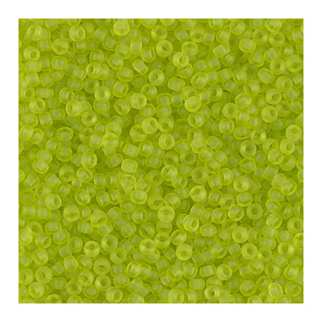 R11-0143F Rocailles 11/0 Chartreuse Transparent Mat (DB766) (x10gr)