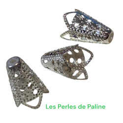 Calotte Cone 14x4mm Argenté...