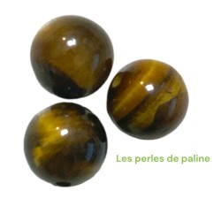 Perle 10mm Oeil de Tigre (x1)