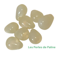 Goutte en verre 6mm Beige...