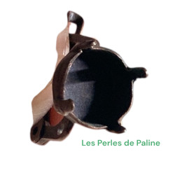 Dormeuses Strass Cuivre 8mm (x2)