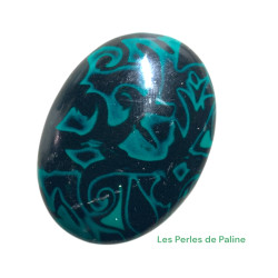 Cabochon Oval Résine 42x30x7mm (x1)