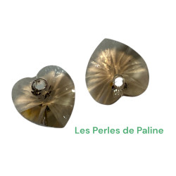 Coeur Swarovski 10mm Greige...