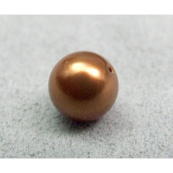 Perle ronde 8mm nacrée Swarovski Copper (x5)