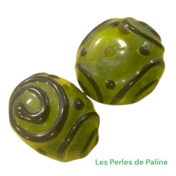 Rondelle Vert 20x14mm (X1)