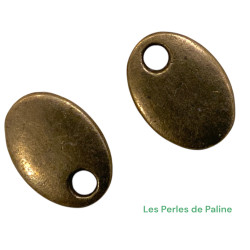 Breloque Oval Bronze 10x6mm...