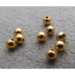 Boule Dorée Lisse 3mm(X20)