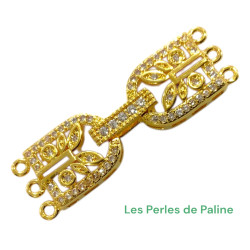 Fermoir 3 rangs Doré...