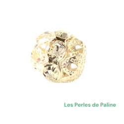 Boule Strass 12mm Crystal Argent&eacute;e (x1)