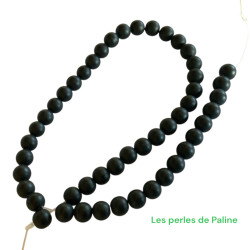 Ronde 8mm Onyx Mat (x1Fil)