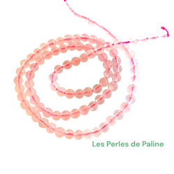 Ronde 4mm Quartz Rose (x1fil)