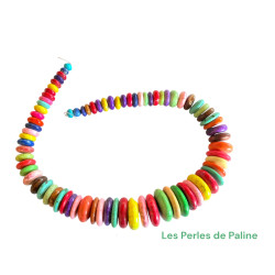 Rondelles 8 &agrave; 25mm Magnesite naturelles (x1Fil)