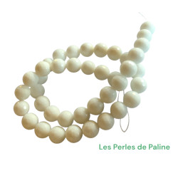 Ronde Facett&eacute; 10mm Howlite (x1Fil)