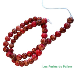 Ronde 8mm Jasper Grenade (x1fil)