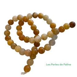 Perle 8mm Agathe Miel (x1Fil)