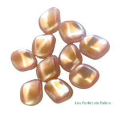 Perle d'Eau Douce Torsad&eacute;e 10x8mm (x10)
