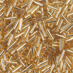 BGL-6-0003 Bugles Miyuki 6mm Gold Siver Ligned (x 10gr)