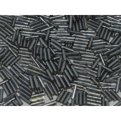 BGL-3-0021 Bugles Miyuki Silver Ligned Grey (x 10gr)