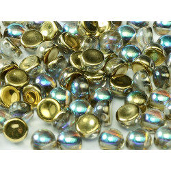 Perle Cabochon 2 trous Crystal Golden Rainbow (x12)