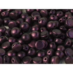 Perle Cabochon 2 trous Jet 94106 DK Prune (x12)