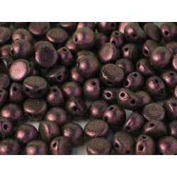 Perle Cabochon 2 trous Jet 94108 Prune (x12)