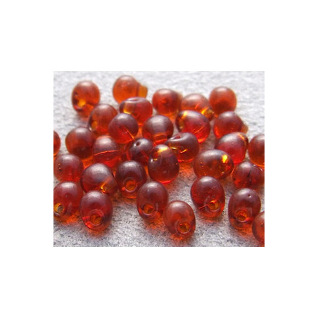 DP-0134 Drops 3.4mm Miyuki Transparent Dark Topaz (=DB709) (x10gr)