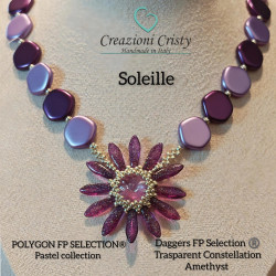 Sch&eacute;ma Collier "Collana Soleille" par Les Cr&eacute;ations Cristy Fr - En - De - It - Nl