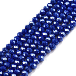 Perles Rondes Aplaties en Cristal de Chine 3x2mm Dark Mauve Lustr&eacute; (x1fil)