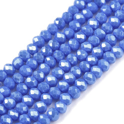 Perles Rondes Aplaties en Cristal de Chine 3x2mm Light Mauve Lustr&eacute; (x1fil)