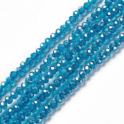 Perles Rondes Aplaties en Cristal de Chine 3x2mm Transparent Capri Ab (x1fil)