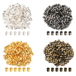 Tubes &agrave; &eacute;craser 3mm 4 couleurs Laiton 2X2X1,5mm (env 150pc)